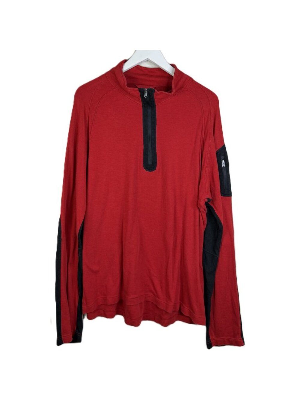 Victorinox Men's Red 1/4 Zip Lightweight Pullover Jacket Sweatshirt, Size XL